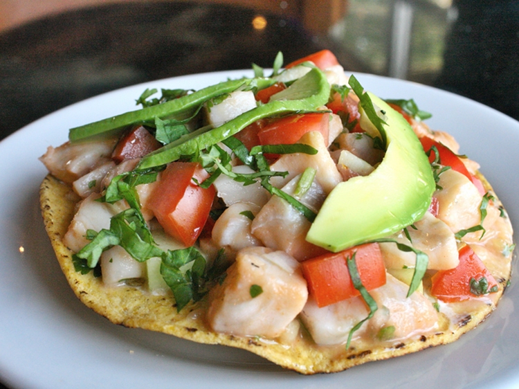 Tostadas de ceviche de pescado